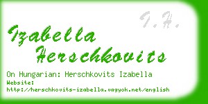 izabella herschkovits business card